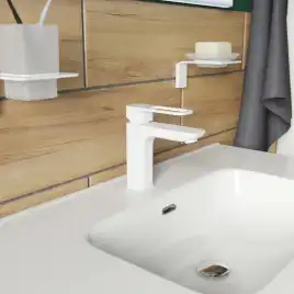 Смеситель для раковины IDDIS Slide SLIWT00i01  цвет, Матовый белый