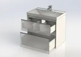 Тумба под раковину Aquanet Гласс 60 белый 196961