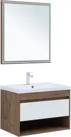 Тумба под раковину Aquanet Тренд 75 дуб рустикальный/белый сатин, 345118