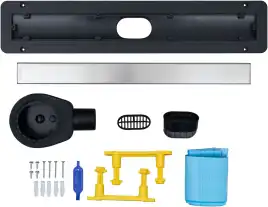 Душевой лоток Allen Brau Infinity 9.50003.SS 550 мм с решеткой под плитку, Хром матовый