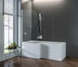 Шторка для ванны Good Door SCREEN H-80-C-CH 80 см, ПД00083, профиль Хром, стекло Прозрачное