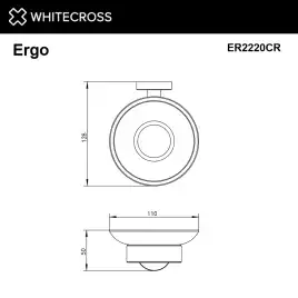 Мыльница Whitecross ERGO chrome, ER2220CR, Хром