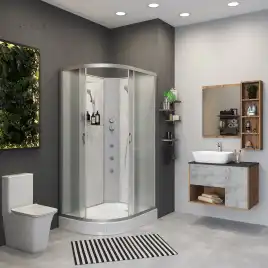 Душевая кабина Niagara Classic 120х80х200 NG-3312-14RBKG низкий поддон, с гидромассажем, 33121423RBKG