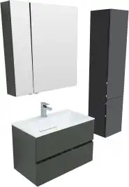 Тумба под раковину Aquanet Алвита 80 серый антрацит 215120
