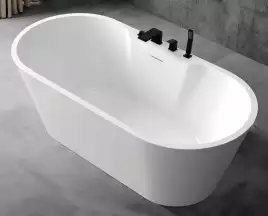 Акриловая ванна Abber 170х80 AB9299-1.7, отдельностоящая, Белая глянцевая
