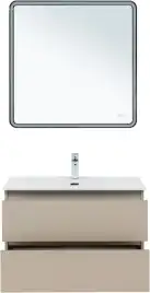 Тумба под раковину Aquanet Вега 2.0 80 бежевый, подвесная, 337943