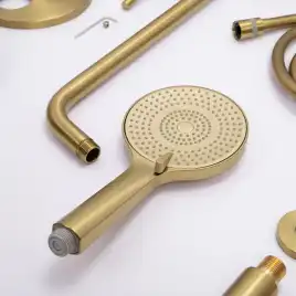 Встраиваемая душевая система AVS SLIMMER 811-141-BG с изливом, брашированное золото