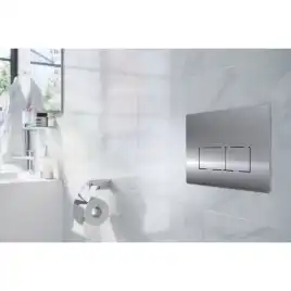 Кнопка смыва AZARIO  AZ-8200-0089/AZ-P58-0120 двойная, квадратная, цвет хром глянец