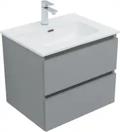 Тумба под раковину Aquanet Вега 2.0 60 мисти грин, подвесная, 337959