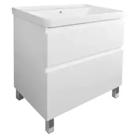 Тумба с раковиной Azario Мила 70 CS00085831, напольная, Белая глянцевая