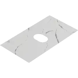 Тумба с раковиной подвесная Aqwella Geometria 80 GE01081GRM+STG814X476MW, со столешницей мрамор белый, цвет серый