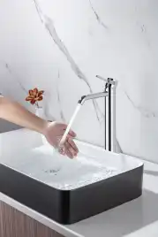 Смеситель для накладной раковины Allen Brau Priority 5.31A02-00, однорычажный, высокий, Хром