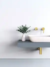 Смеситель для раковины AVS Elegant 811-402-BG встраиваемый, с внутренней частью, брашированное золото