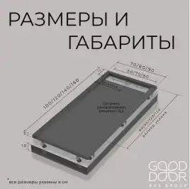 Душевой поддон Good Door Stella 140х90 из искусственного камня, Черный ЛП00162
