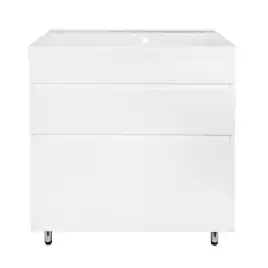 Тумба с раковиной Azario Эстима 80 CS00094596, напольная, Белая глянцевая