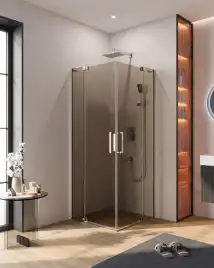 Душевой уголок CEZARES SLIDER-A-2-70/80-BR-Cr стекло Tонированная бронза, профиль Хром