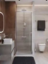 Душевая дверь CEZARES LUX-B-FS-1-80-C-CR прозрачное стекло, профиль Хром