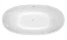 Акриловая ванна Abber 165х80 AB9207, отдельностоящая, Белая глянцевая