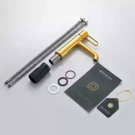 Смеситель для раковины Splenka S03.10.23, Золото матовое