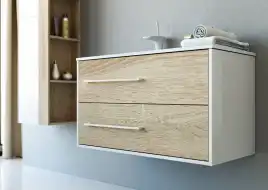 Тумба с раковиной подвесная Aqwella 5 Stars Miami 90 см, Mai.01.09/L, цвет Дуб сонома