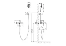 Смеситель для ванны Aquatek Оберон AQ1249BG, Золото матовое