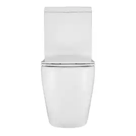 Унитаз напольный Azario Renda AZ-8693 безободковый, с бачком и сидением микролифт, Белый глянцевый