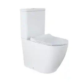 Унитаз напольный Azario Grado AZ-2141 безободковый, с бачком и сидением микролифт, Белый глянцевый