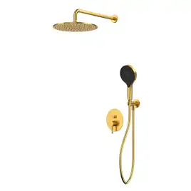 Душевая система для душа WHITECROSS Y brushed gold YSET04TOPGLB, скрытого монтажа, Золото брашированное