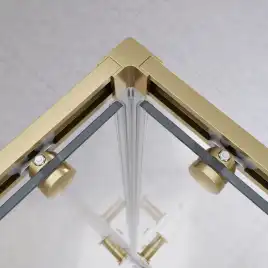 Душевой уголок CEZARES RELAX-304-A-2-90-C-BORO стекло Прозрачное, профиль Брашированное золото