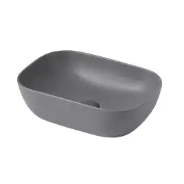 Раковина накладная ABBER RECHTECK 46х32,5х13,5 AC2200MG, прямоугольная, серая матовая
