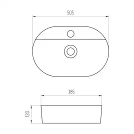 Раковина AVS Николь 51х39 белая