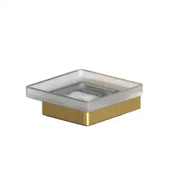 Мыльница Whitecross CUBO gold brushed, CU2420GLB, Золото брашированное