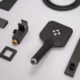 Встраиваемая душевая система AVS LUXURY 811-502-MB термостат, черный матовый