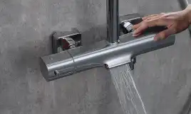 Душевая система Gappo G2495-71 с тропическим душем и термостатом, Хром