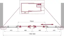 Душевая дверь BelBagno UNO-195-BF-2-180-C-Cr стекло прозрачное, профиль Хром