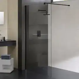 Душевая перегородка AVS Walk In 120 профиль черный, стекло прозрачное, 803-0014-200-12-BM-T