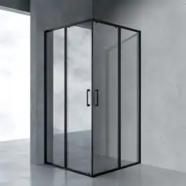 Душевой уголок AVS Куб Лайт 100x100 профиль черный матовый, стекло прозрачное, 803-0005-195-10/10-BM-T