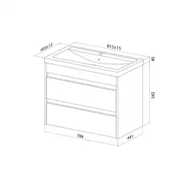 Тумба с раковиной IDDIS Zodiac X 80, подвесная, Белая, ZDX80W0i95K