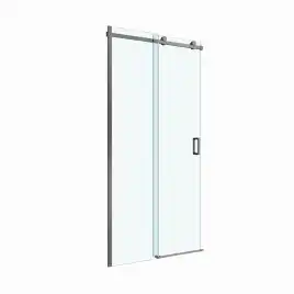 Душевая дверь BelBagno SOFT_CLOSE-2-BF-1-100-C-GM стекло прозрачное, профиль Оружейная сталь