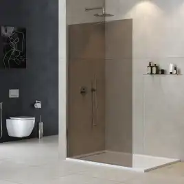 Душевая перегородка универсальная LIBERTA-L-1-TB-120-BR-Cr стекло Tонированная бронза, профиль Хром