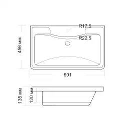 Раковина Grossman Адель 90, белая
