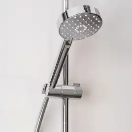 Душевая система Jacob Delafon Atom E26237-CP для ванны с изливом, термостатическая, верхний душ, Хром