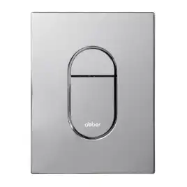 Комплект унитаза с инсталляцией ABBER Rechteck AC1201 белый и кнопкой AC0124 хром глянцевый