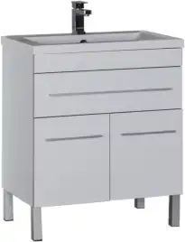 Тумба под раковину Aquanet Верона 75 белый (напольная 1 ящик 2 дверцы) 182706