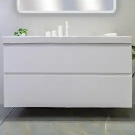 Тумба с раковиной AVS Гармония 120 белая, 2 ящика, N821-07-1200WG-02-1210-WG