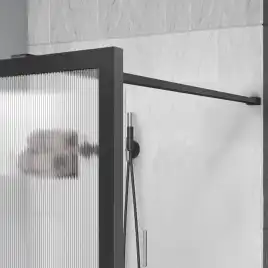 Душевая перегородка Vincea Walk in HP Art 80 VSW-1HP800FLGM, профиль вороненая сталь, стекло рифленое