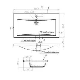 Тумба под раковину Grossman Виста 90 подвесная, белая глянцевая (109061)