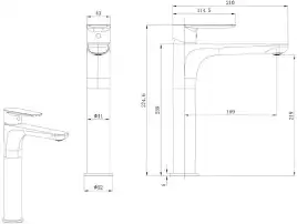 Смеситель для раковины Allen Brau Eclipse 2.0 5.E1A02-31 черный матовый