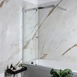 Шторка на ванну AVS Перла 100 L профиль хром, стекло прозрачное, 803-0018-150-5249L-CR-T