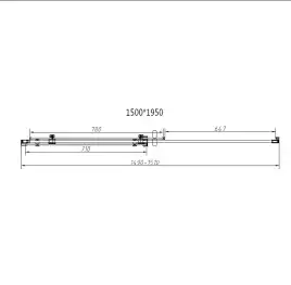 Душевой уголок Vincea Como-N 150х100 VSR-4CN1015CLB, дверь раздвижная, профиль черный, стекло прозрачное
